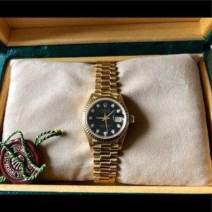 SOLD Gold & Diamond Rolex Datejust President 69178